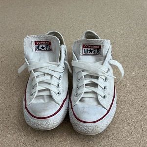 White converse low top womens size 7